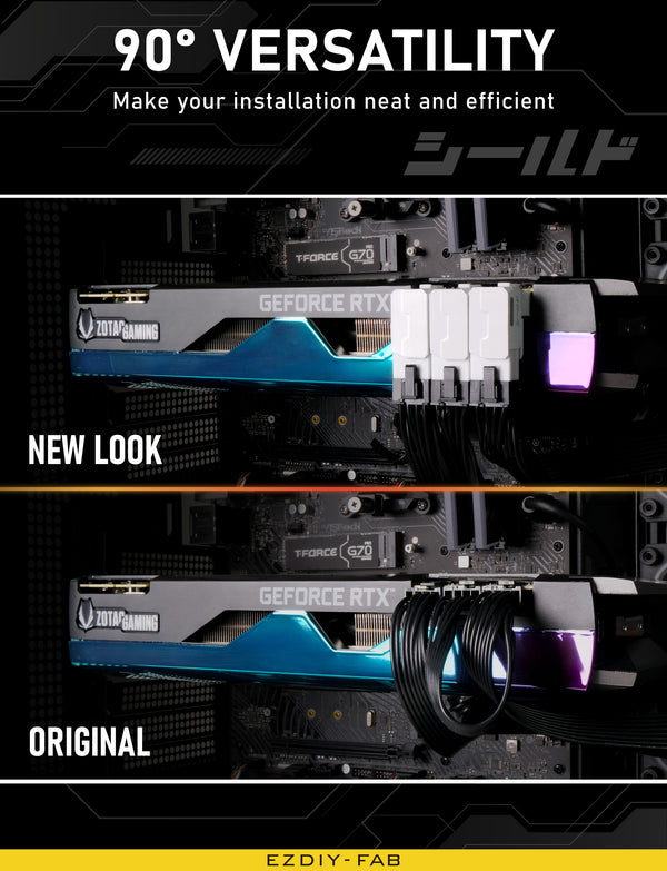 SHIELD GPU 8 Pin L Turn 90° ADAPTER- 2 IN PACK