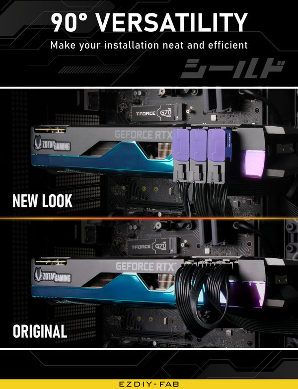 SHIELD GPU 8 Pin L Turn 90° ADAPTER- 2 IN PACK