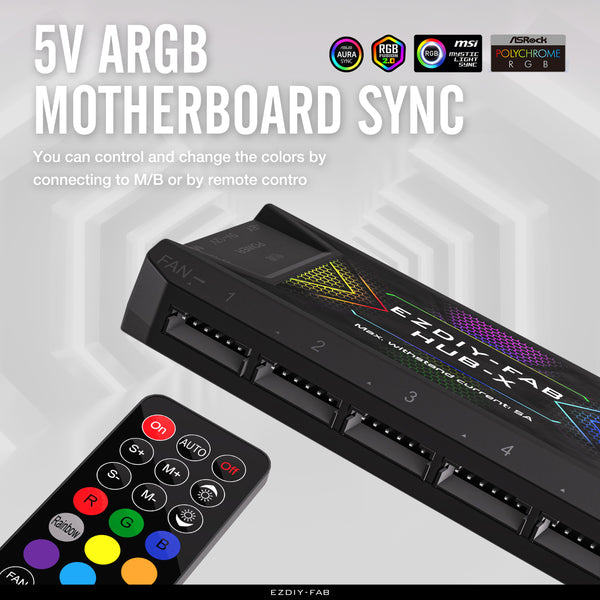 ARGB 6-PIN FAN HUB-X