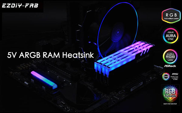 5V ARGB DDR Memory RAM Cooler - 2 PACK