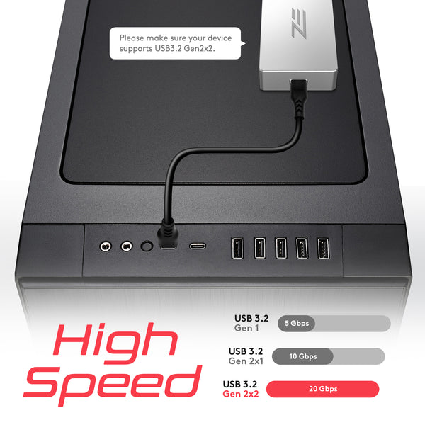 USB3.2 Gen2x2 Type-E Front Panel Internal Expansion Card