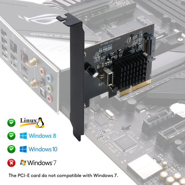 USB3.2 Gen2x2 Type-E Front Panel Internal Expansion Card
