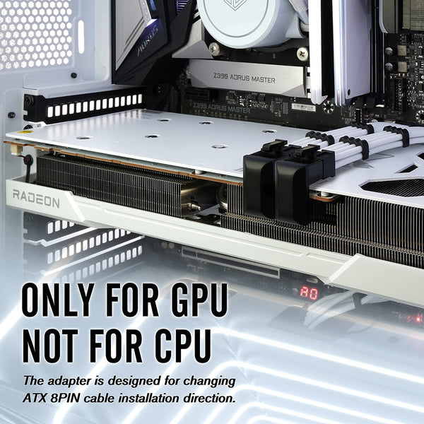 GPU 8 Pin U Turn 180° Connector (Standard) - 2 PACK