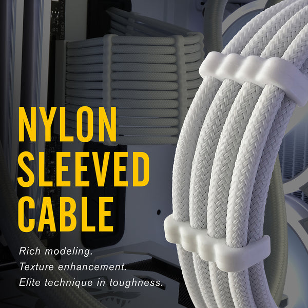 16 AWG NYLON PSU EXTENSION - WHITE CONNECTOR