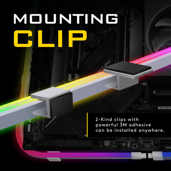 Premium PC ARGB Lighting Strip and Mounting Clip