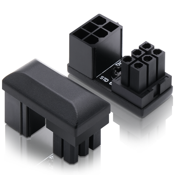 GPU 6 Pin U Turn 180° Connector (Standard+Reverse) - 2 PACK