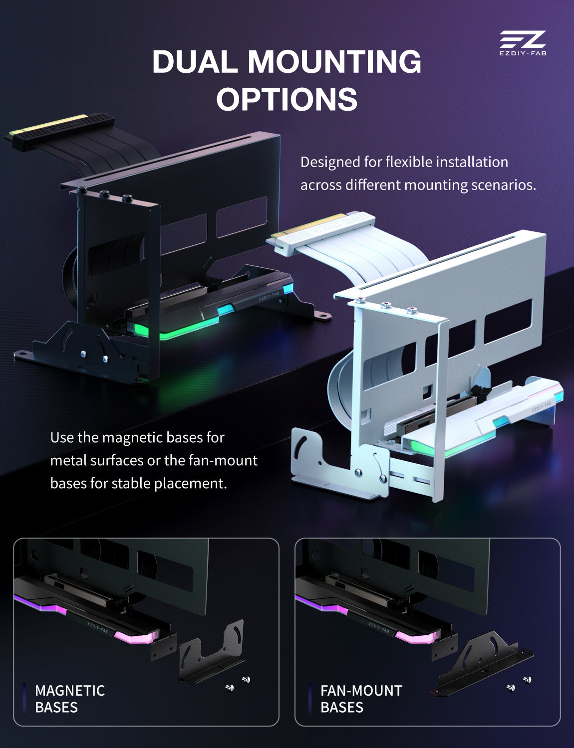 AH18 PCIe 5.0 ARGB Multi-Angle Vertical GPU Mount