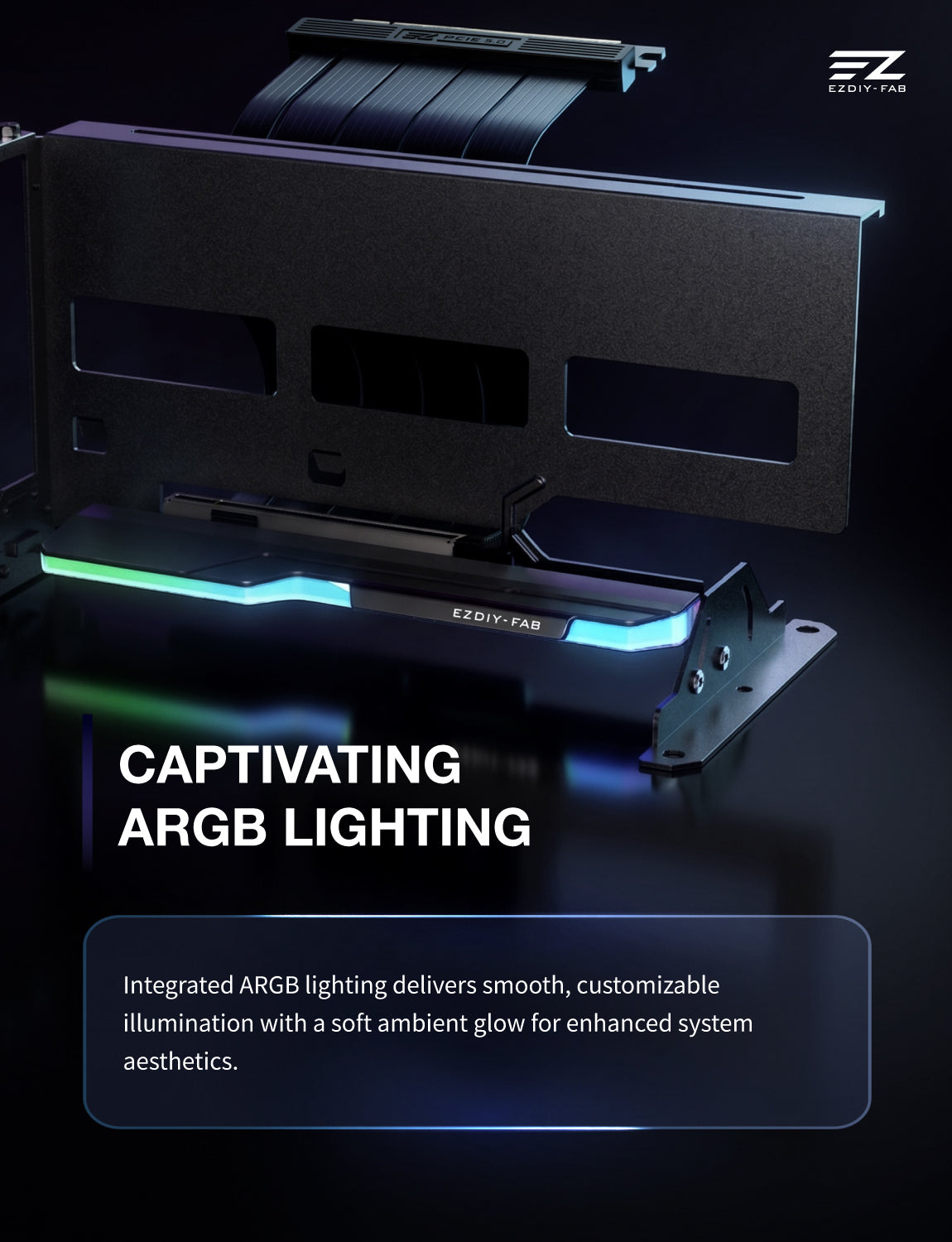 AH18 PCIe 5.0 ARGB Multi-Angle Vertical GPU Mount