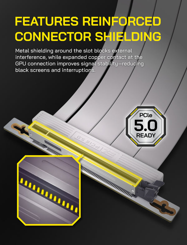 EZDIY-FAB PCIe 5.0 X16 Riser Cable-Right Angle