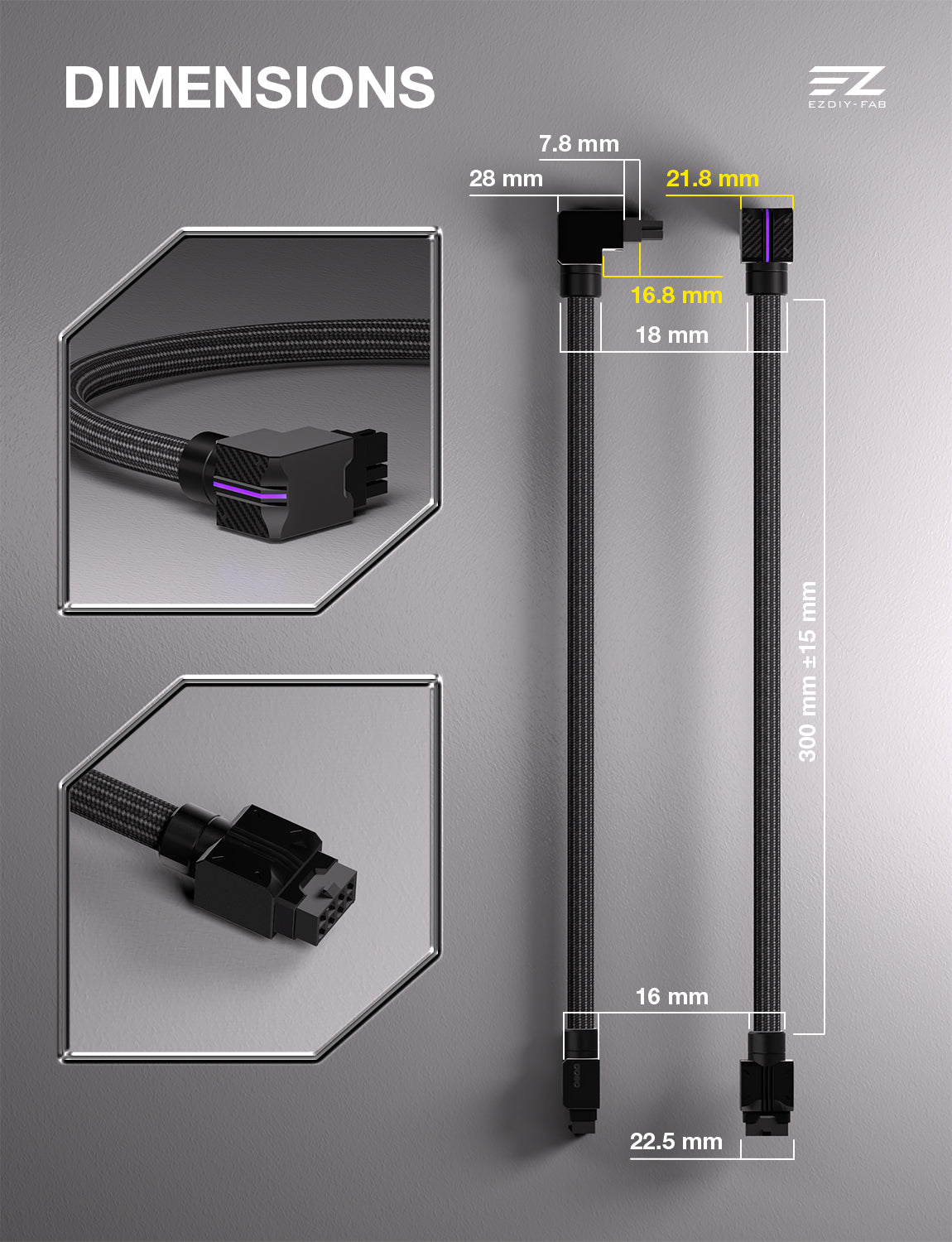 UNIFAS ARGB PCIe 8-Pin PC PSU Extension Cable