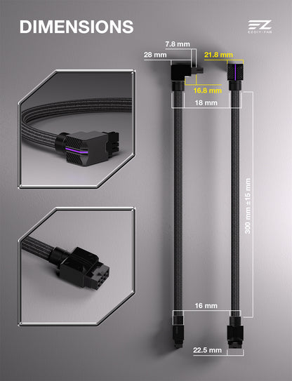UNIFAS ARGB PCIe 8-Pin PC PSU Extension Cable