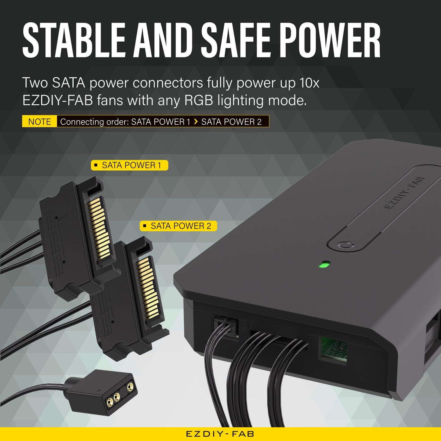 10-Port ARGB 6-PIN Fan Hub-I