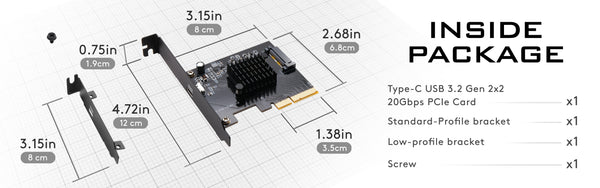 USB3.2 Gen2x2 Type-C Port Internal Expansion Card