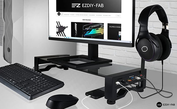 EZDIY-FAB USB3.1 Gen2 Hub Monitor Stand for Computer PC Desktop