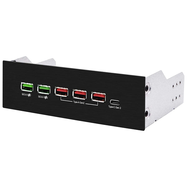 5.25in 10Gbps USB 3.1 Gen2 Hub and Type-C Port Front Panel