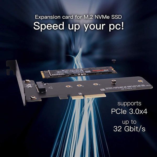 EZDIY-FAB Adattatore M.2 PCIe NGFF A Scheda PCIe 3.0 X4 – Supporta SSD 22110, 2280, 2260, 2242 (Solo Chiave M)