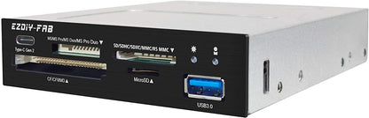 3.5in PC Front Panel Internal Card Reader USB HUB, USB 3.1 Gen2 Type-C Port,USB 3.0