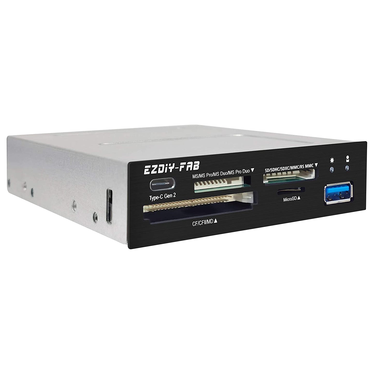 3.5in PC Front Panel Internal Card Reader USB HUB, USB 3.1 Gen2 Type-C Port,USB 3.0