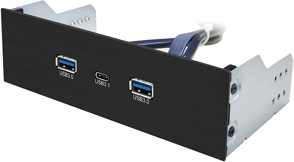 5.25 Inch USB 3.1 GEN2 Front Panel USB Hub 2 Ports USB 3.0 + 2 Ports USB2.0  + 1 Port TYPE-C with TYPE-E Connector for Desktop PC