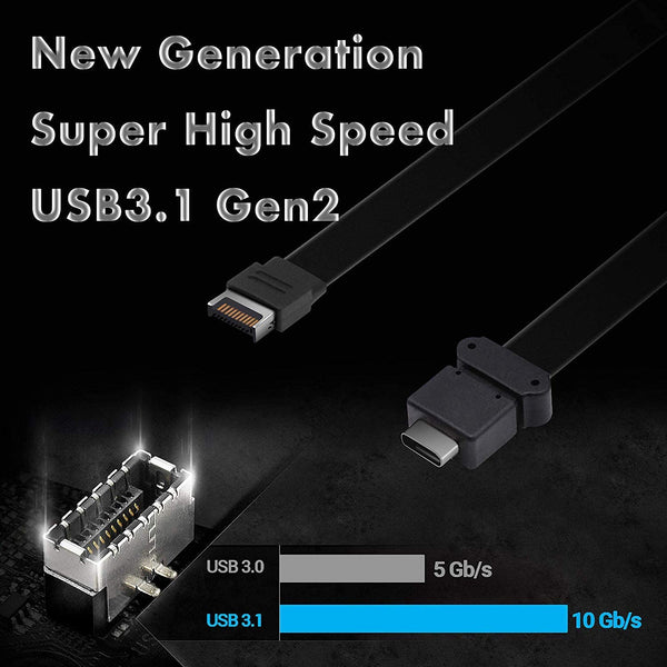 5.25in 10Gbps USB 3.1 Gen2 Hub and Type-C Port Front Panel