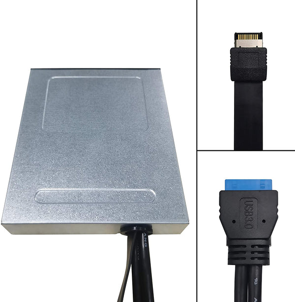 3.5in PC Front Panel Internal Card Reader USB HUB, USB 3.1 Gen2 Type-C Port,USB 3.0