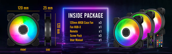 Ventole PC RGB 120mm EZDIY-FAB - 5 Pack Con Hub E Telecomando, Sincronizzabili Aura Sync - Foto 6