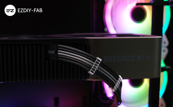RTX 3000 Series 12 Pin to Dual 8 Pin PSU Extension Cable 300 MM - Black/Gray