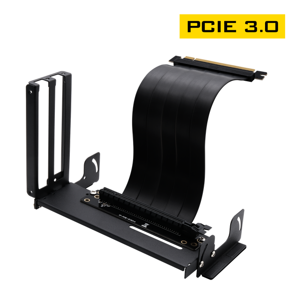 VERTICAL GPU BRACKET (Multi-Angle) WITH PCIE 3.0 RISER CABLE - BLACK