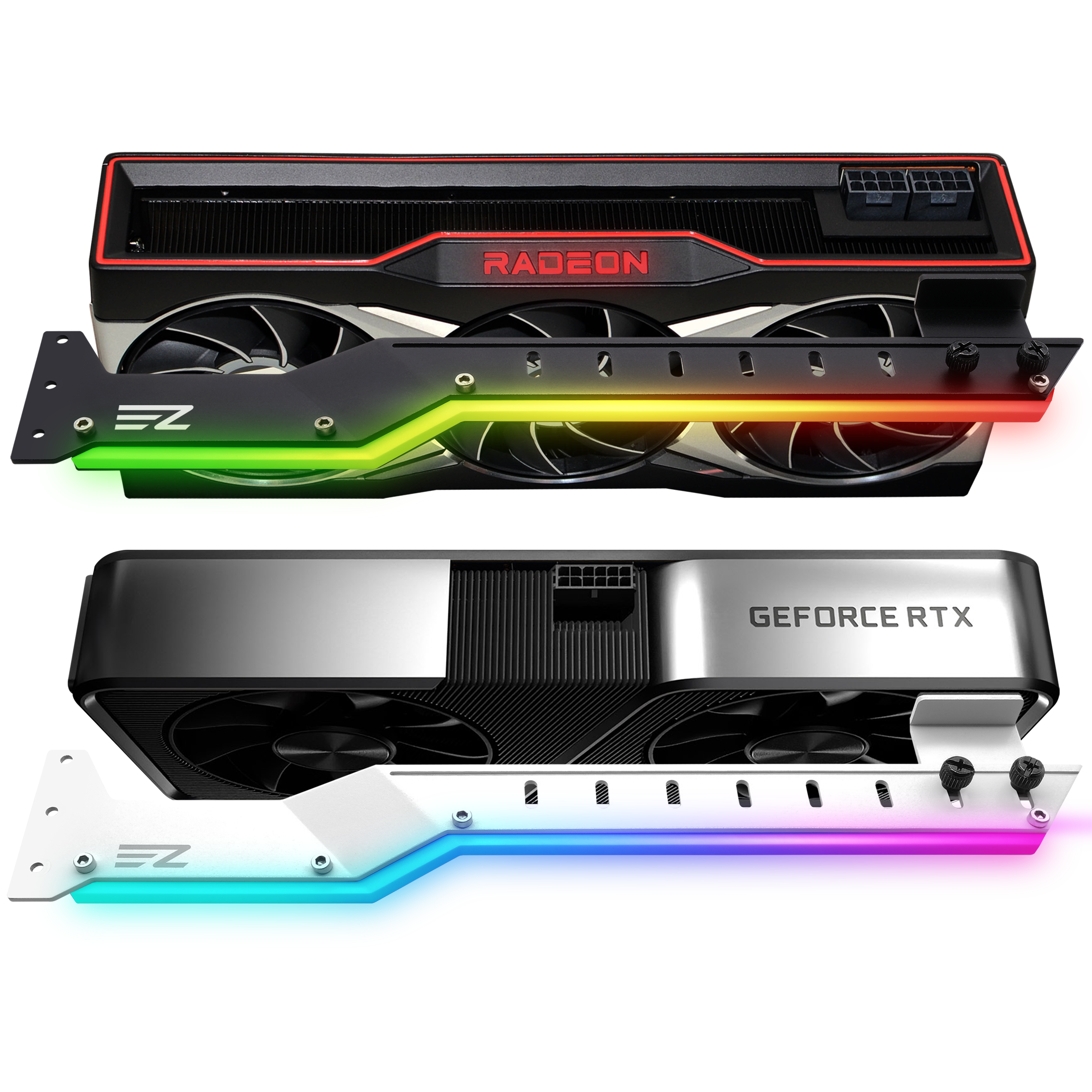 EZDIY-FAB RGB carte graphique coloré GPU Support support de carte vidéo,  support d'affaissement de carte vidéo/support d'étui 5V 