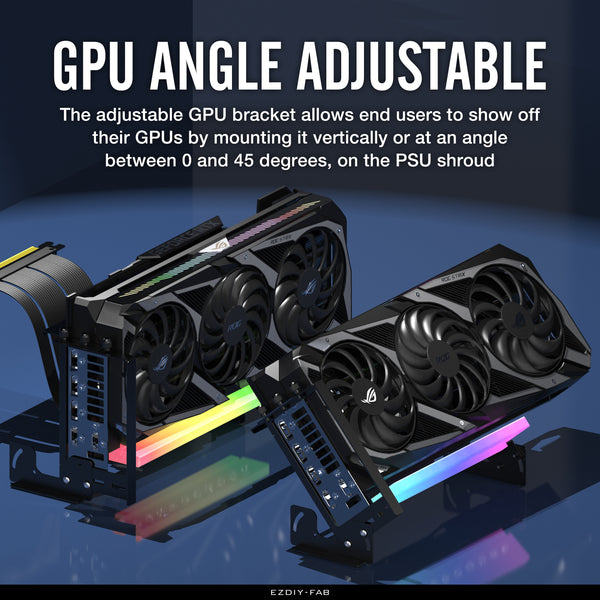 PCIE 4.0 Multi-Angle GPU MOUNT WITH ARGB MODULE