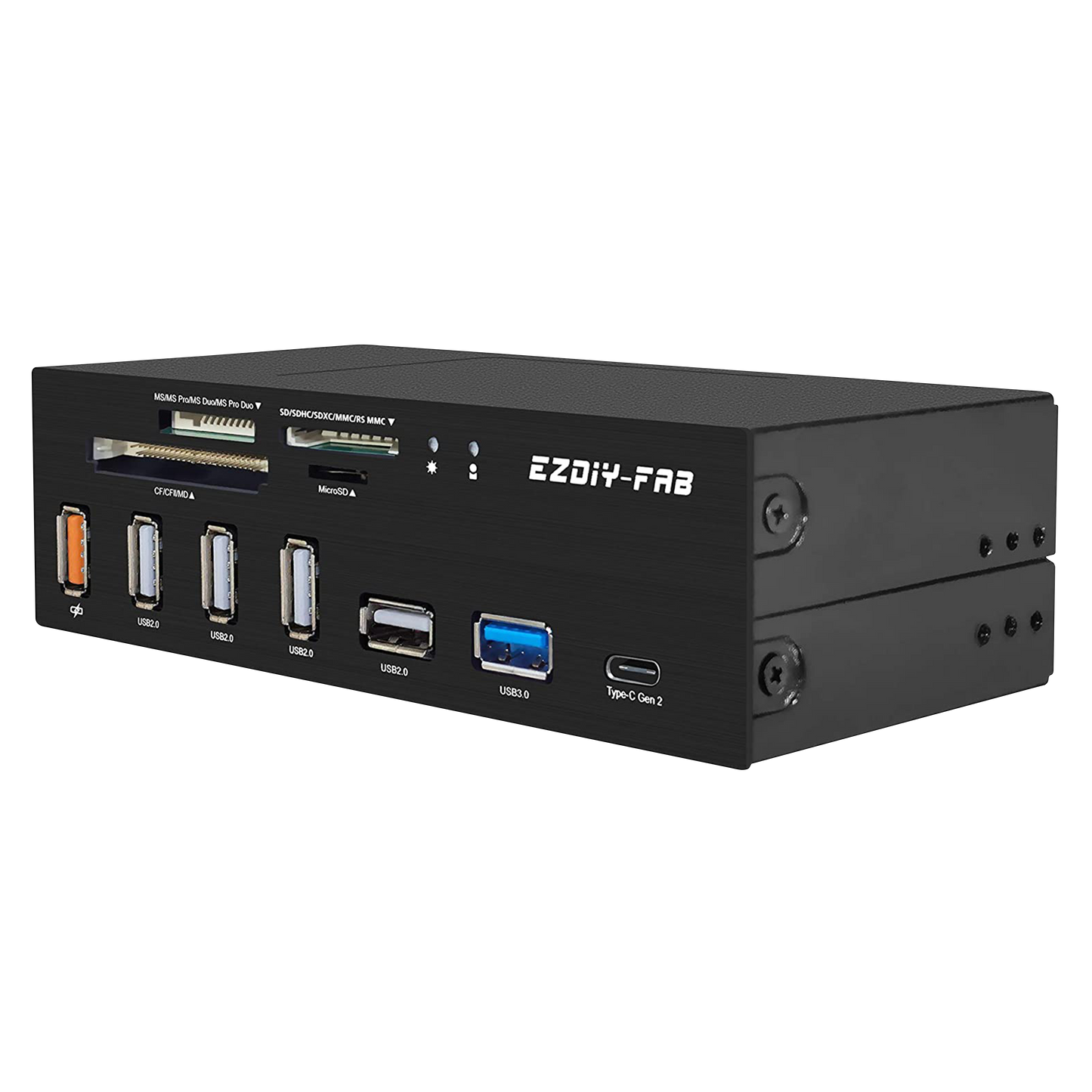 5.25in PC Front Panel Internal Card Reader USB HUB, USB 3.1 Gen2 Type-C Port