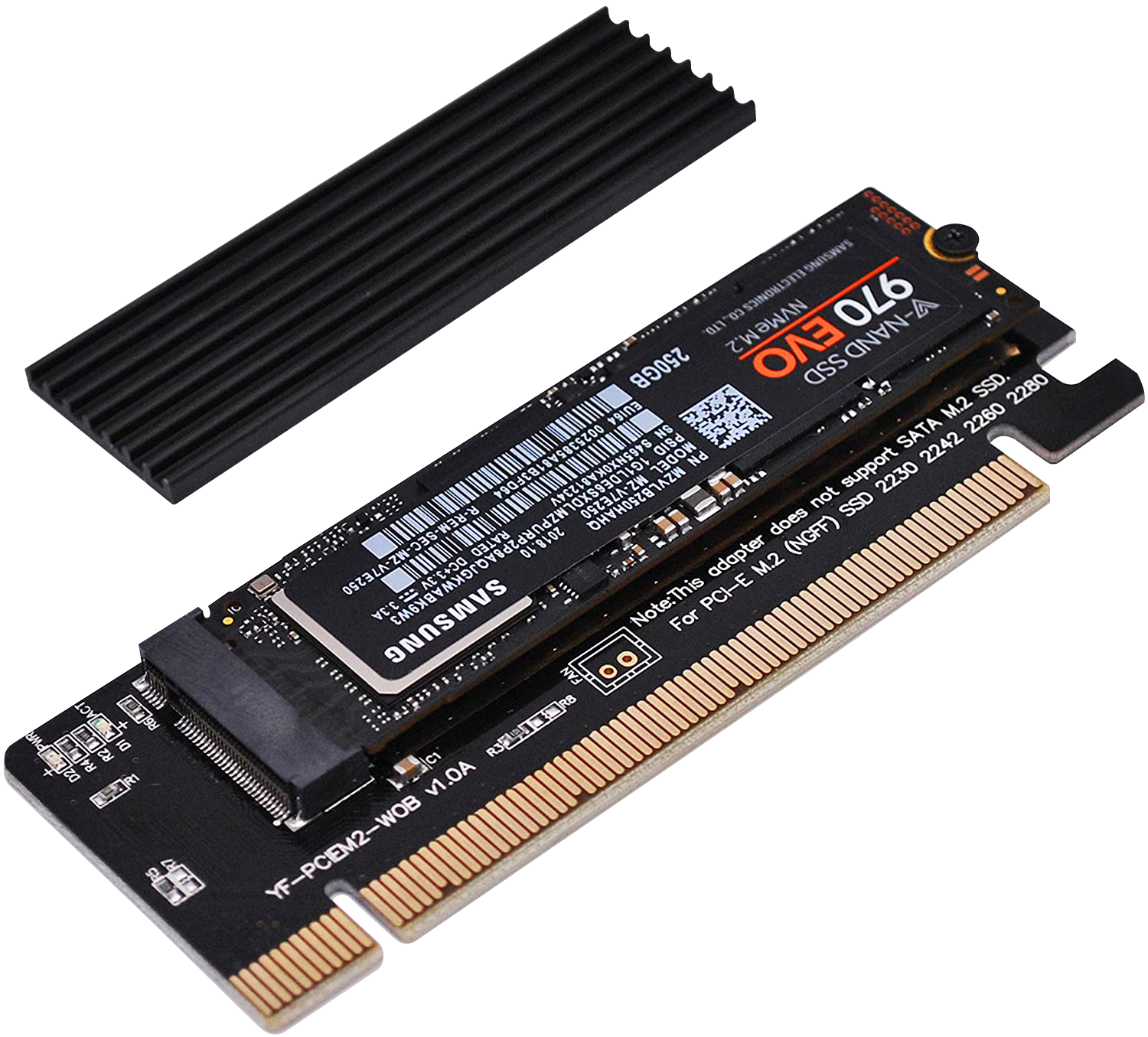 Adapter, M.2 to U.2 - M.2 PCIe NVMe SSDs - Drive Adapters and