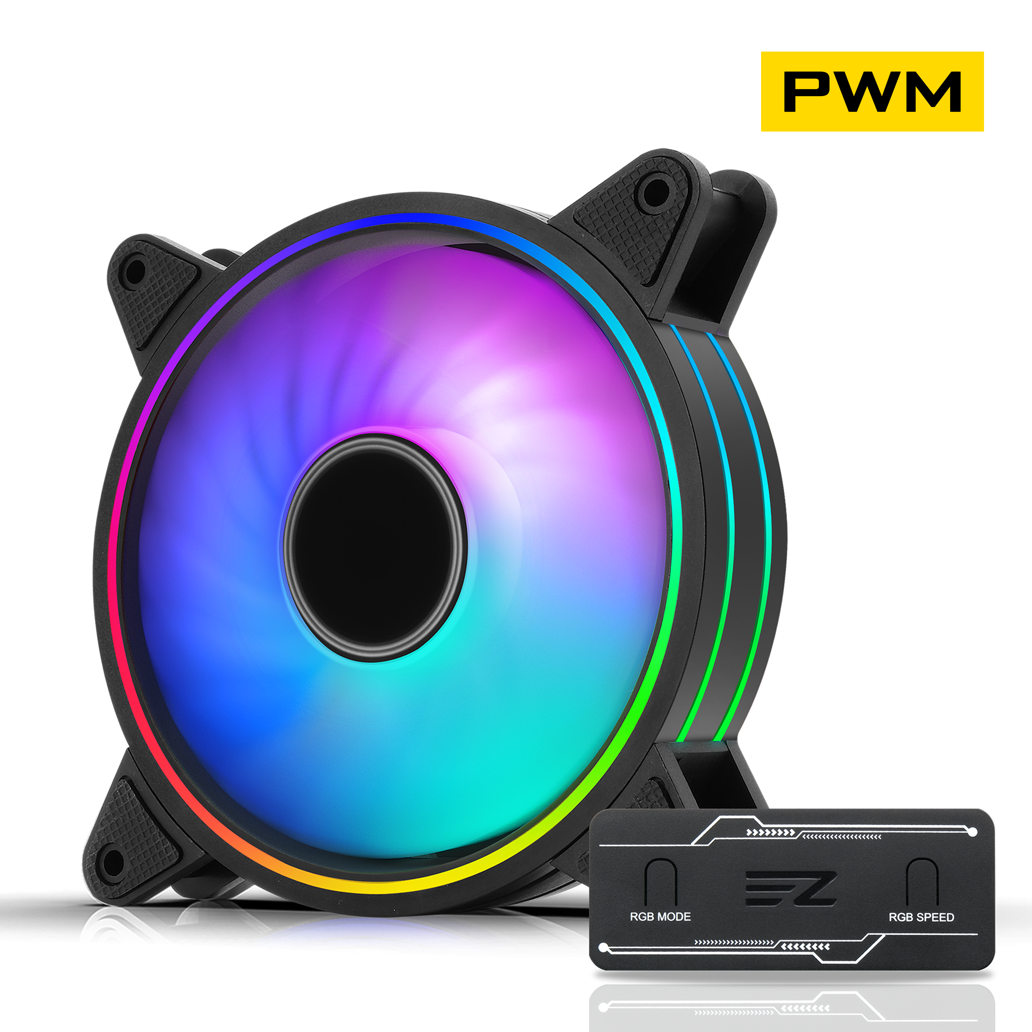 EZDIY-FAB Moonlight RGB PWM Ventola per alloggiamento 120 mm con nuovo hub di ventola RGB PWM, scheda madre Sync, ARGB Computer Ventola per PC alloggiamento, Multiple Light Modes-5 Pack EZDIY-FAB Moonlight RGB PWM Ventola per alloggiamento 120 mm con nuovo hub di ventola RGB PWM, scheda madre Sync, ARGB Computer Ventola per PC alloggiamento, Multiple Light Modes-5 Pack