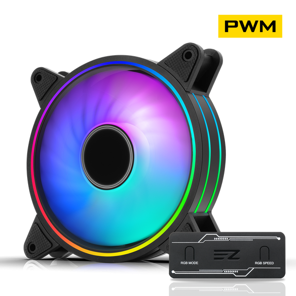 Moonlight 120mm RGB Case Fan with PWM Fan – EZDIY-FAB